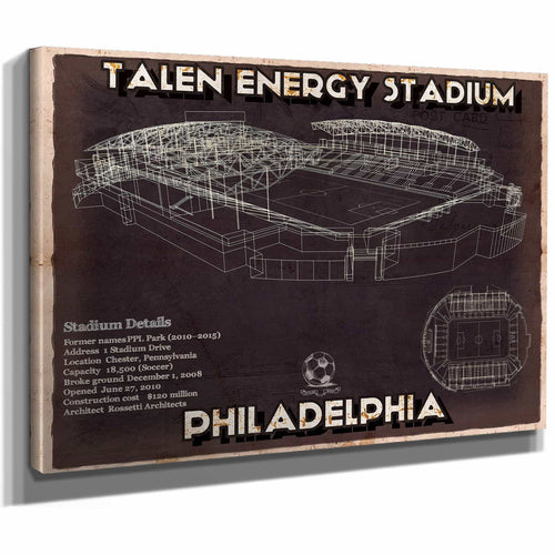Philadelphia Union F.C. -  Vintage Talen Energy Stadium MLS Soccer Print