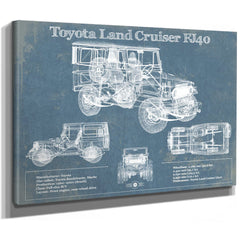 Toyota Land Cruiser FJ40 Blueprint Vintage Auto Print