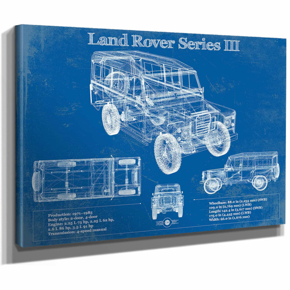 Land Rover Series III 109" Blueprint Vintage Auto Patent Print