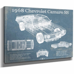 1968 Chevrolet Camaro SS Original Vintage Car Print