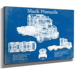 Mack Pinnacle Blueprint Vintage Truck Print