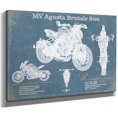 Mv Agusta Brutale 800 Blueprint Motorcycle Patent Print