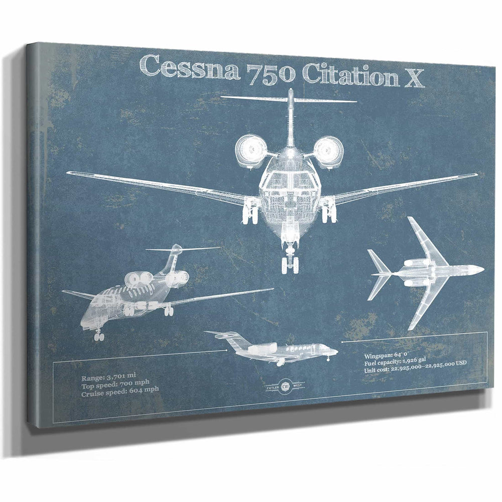 Cessna 750 Citation X Original Blueprint Art