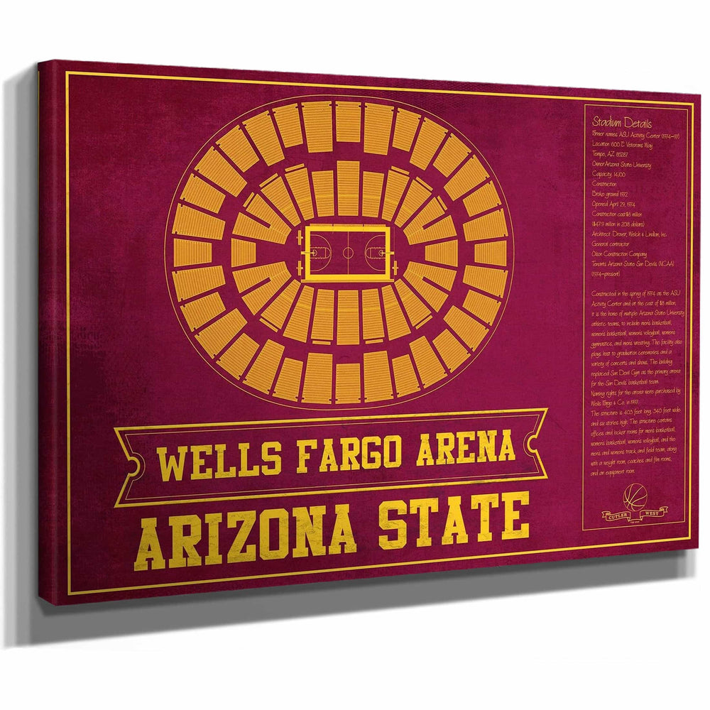 Arizona State University Wells Fargo Arena Teamcolor Seating Chart