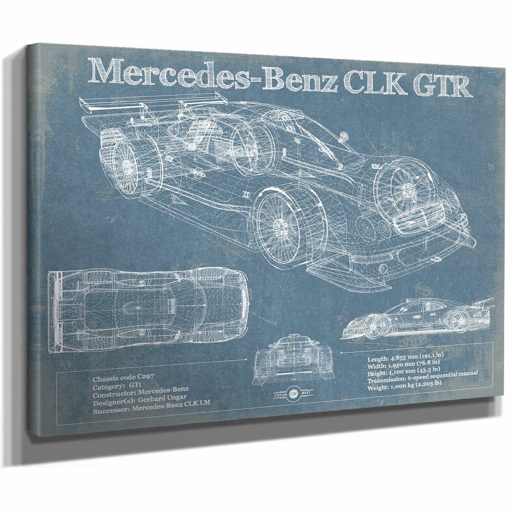 Mercedes-Benz CLK GTR Original Blueprint Art