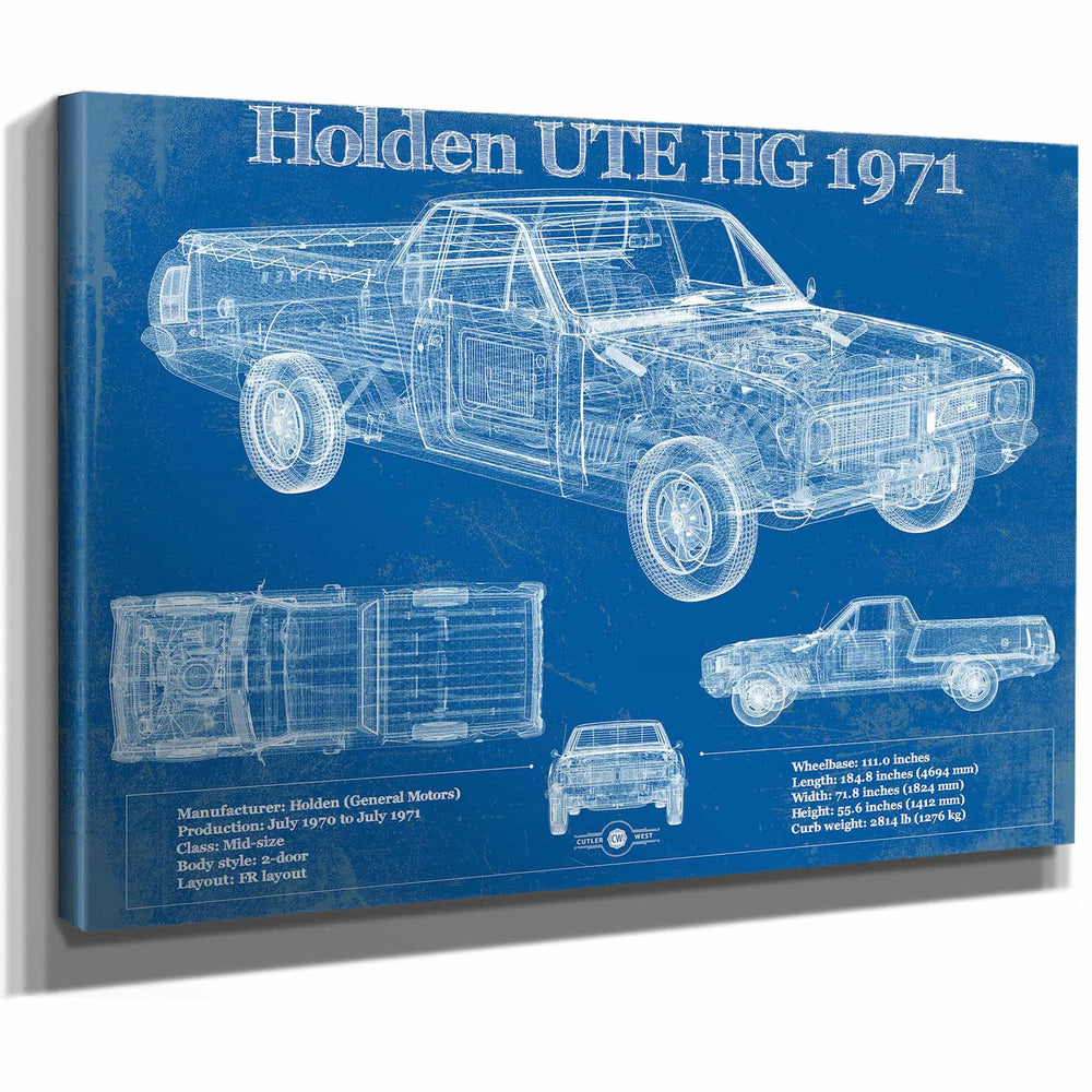 1971 Holden HG Belmont ute Vintage Auto Print