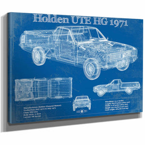 1971 Holden HG Belmont ute Vintage Auto Print