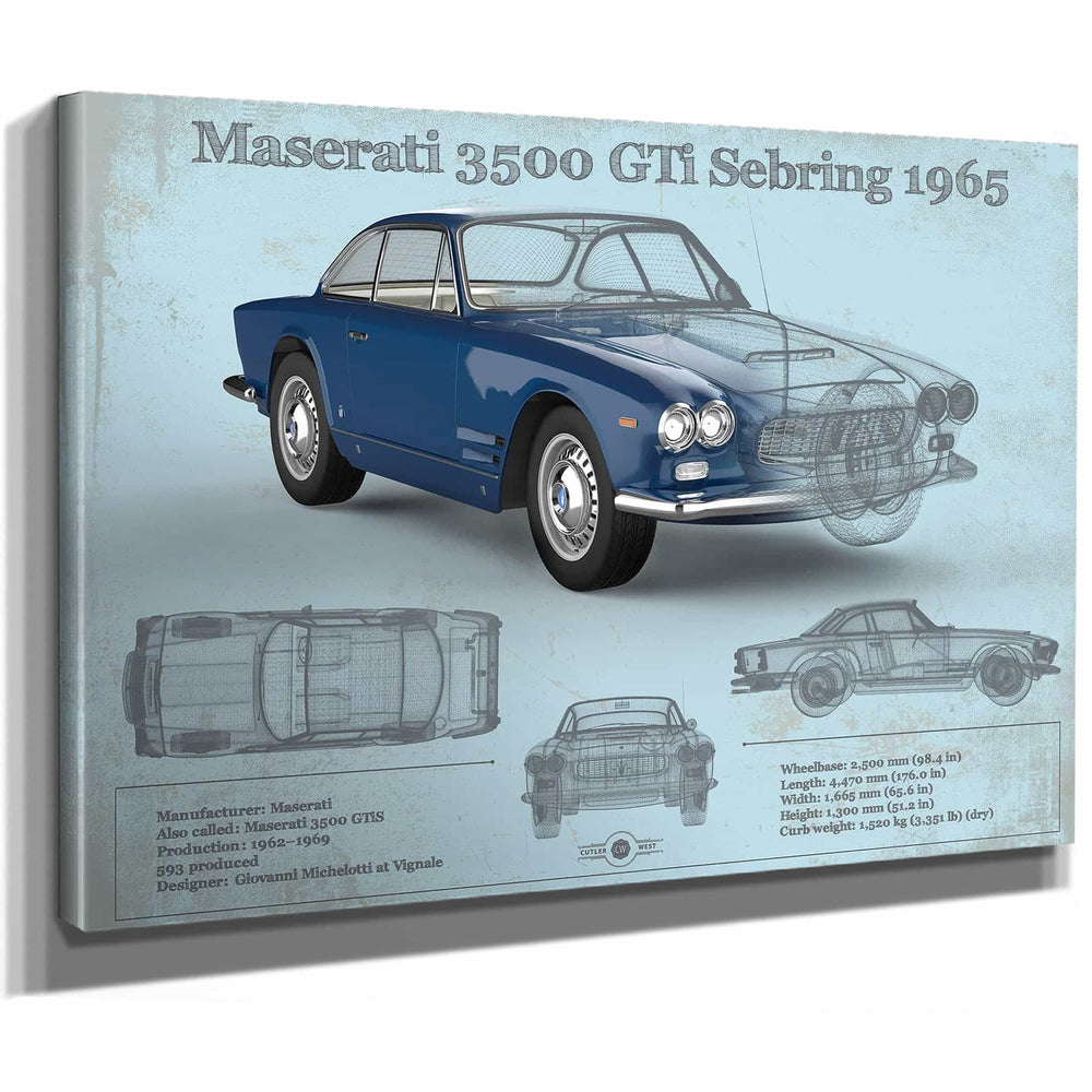 Maserati 3500 Gti Sebring Vintage Car Blueprint