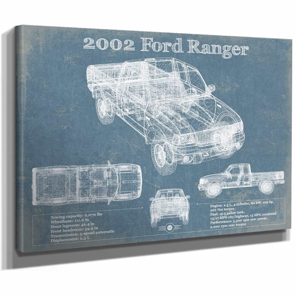 2002 Ford Ranger Vintage Blueprint Auto Print