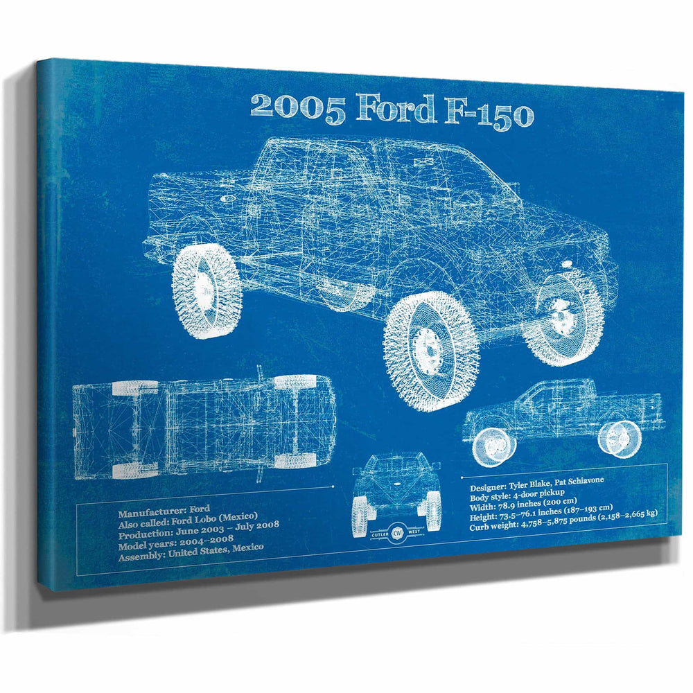 2005 Ford F-150 Vintage Blueprint Auto Print