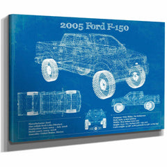 2005 Ford F-150 Vintage Blueprint Auto Print