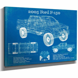 2005 Ford F-150 Vintage Blueprint Auto Print