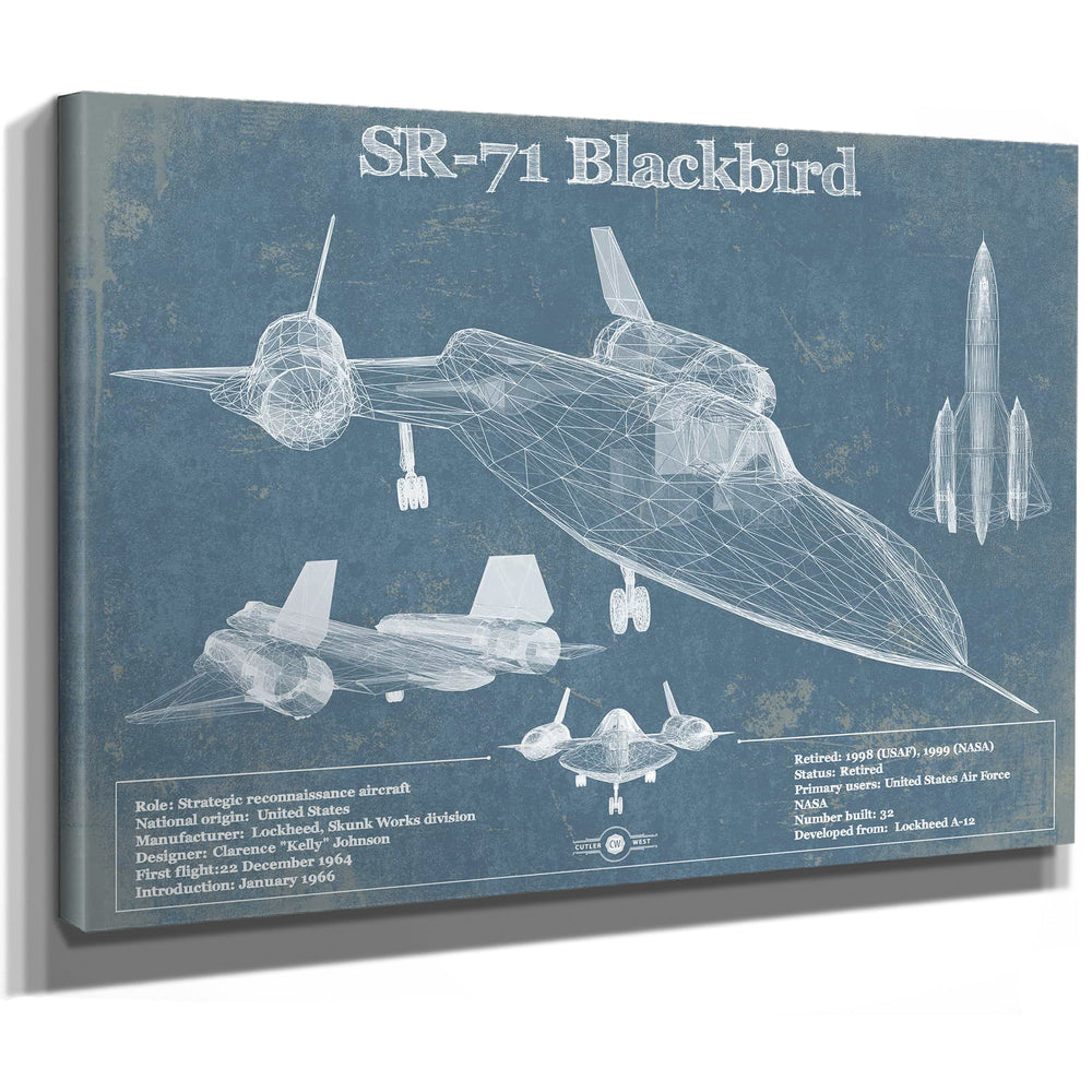 SR-71 Blackbird Black Version - Aircraft Original Military Wall Art