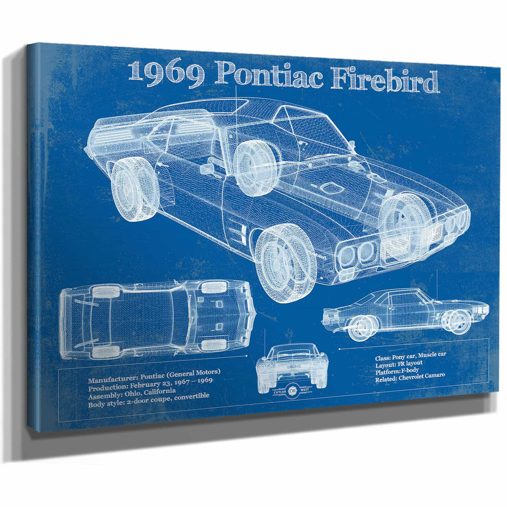 1969 Pontiac Firebird 400 Vintage Auto Print