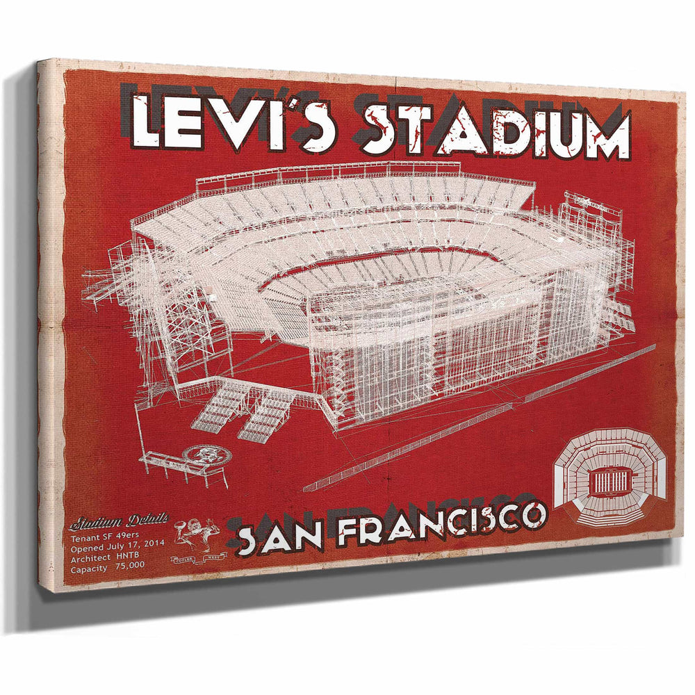 Vintage San Francisco 49ers - Levi's Stadium NFL Print