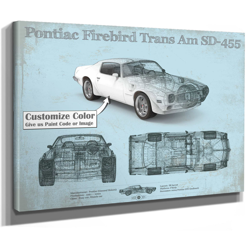 Pontiac Firebird Trans Am SD 455 (1973) Vintage Auto Print