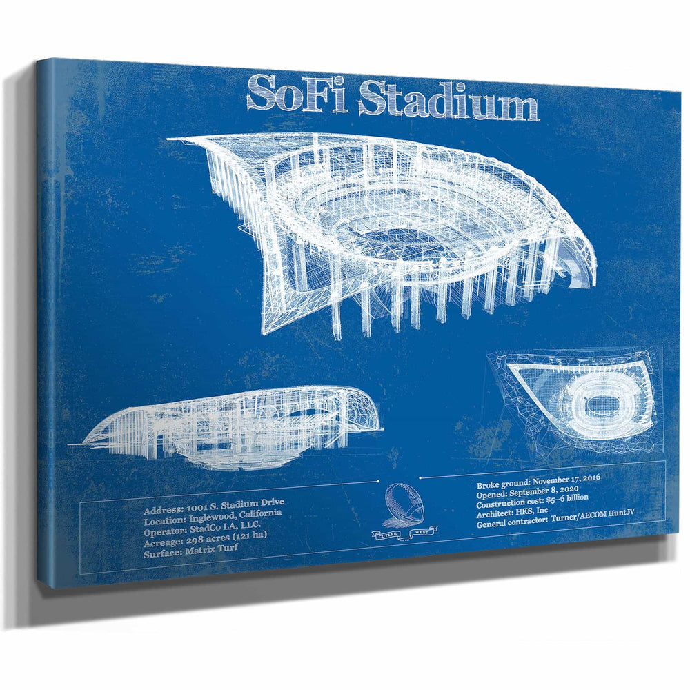 Los Angeles Chargers - SoFi Stadium Vintage Football Print