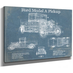 1929 Ford Model A Pickup Vintage Blueprint Auto Print