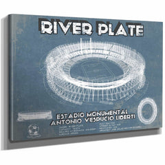 River Plate Estadio Monumental Antonio Vespucio Liberti Blueprint Soccer Print