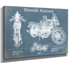Suzuki Katana Blueprint Motorcycle Patent Print
