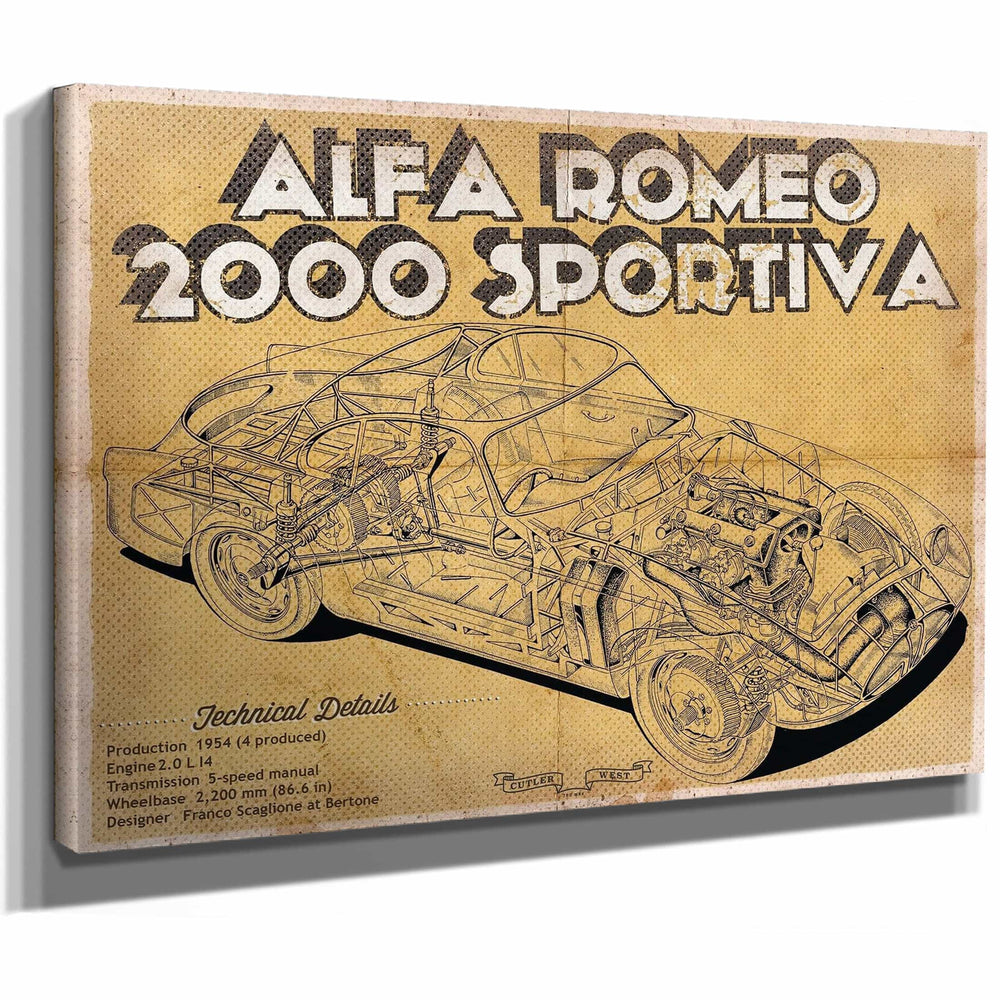 Vintage Alfa Romeo 2000 Sportiva Sports Car Print