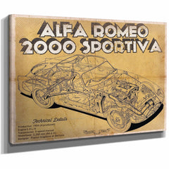 Vintage Alfa Romeo 2000 Sportiva Sports Car Print