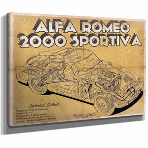 Vintage Alfa Romeo 2000 Sportiva Sports Car Print