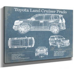 Toyota Land Cruiser Prado (2016) Blueprint Vintage Auto Patent Print