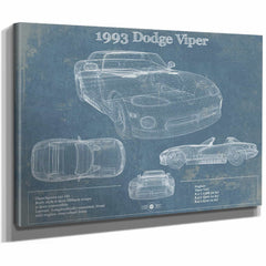 1993 Dodge Viper Vintage Blueprint Auto Print