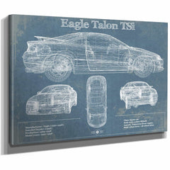 Vintage Eagle Talon TSi Blueprint Vintage Auto Print