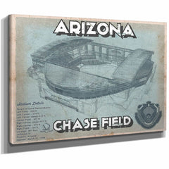 Arizona Diamondbacks - Chase Field Vintage Baseball Fan Print