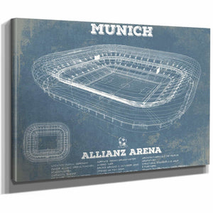 Bayern Munich FC Vintage Allianz Arena Soccer Print