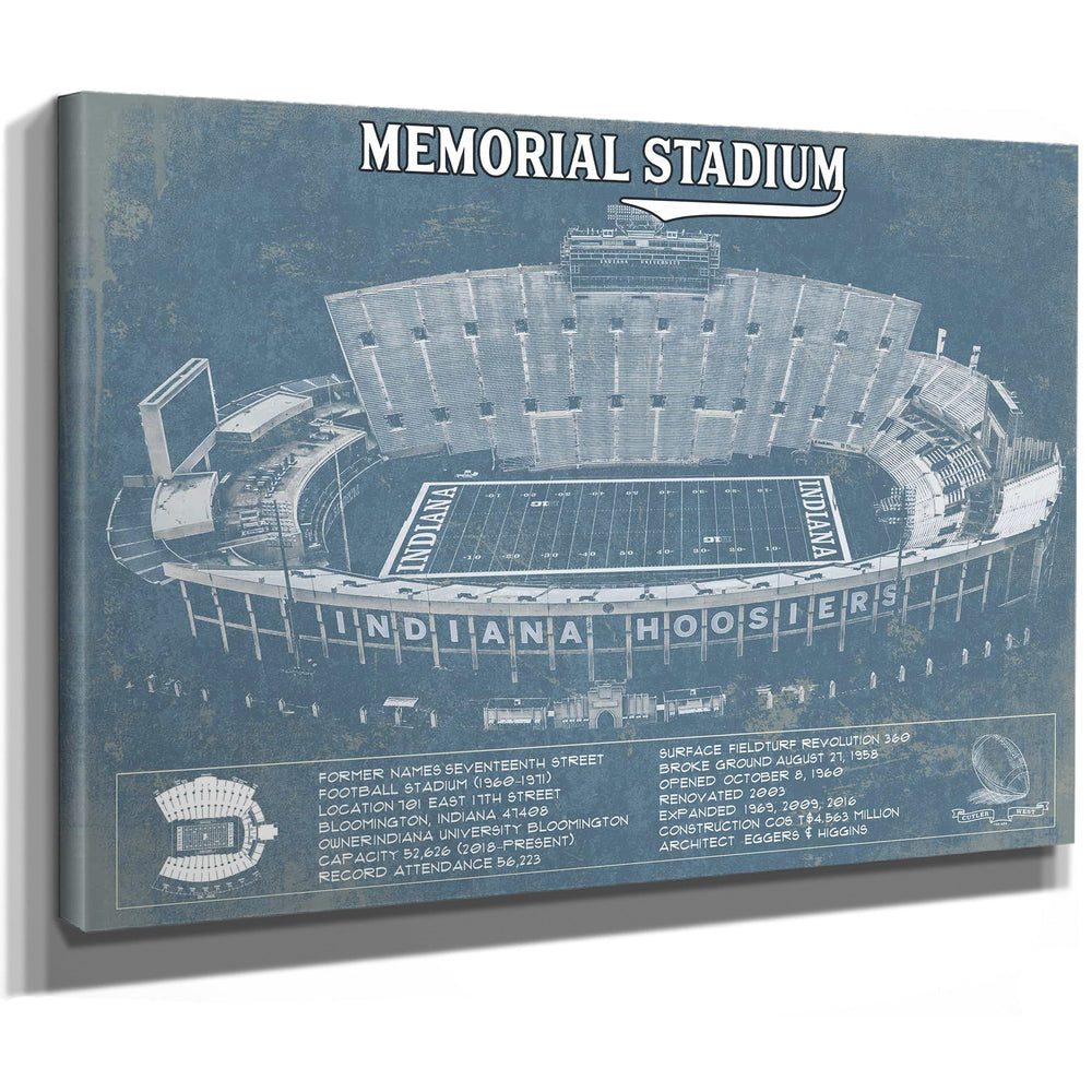Vintage Indiana Hoosiers Football - Memorial Stadium StadiumPrint