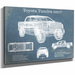 Toyota Tundra 2017 Vintage Blueprint Auto Print