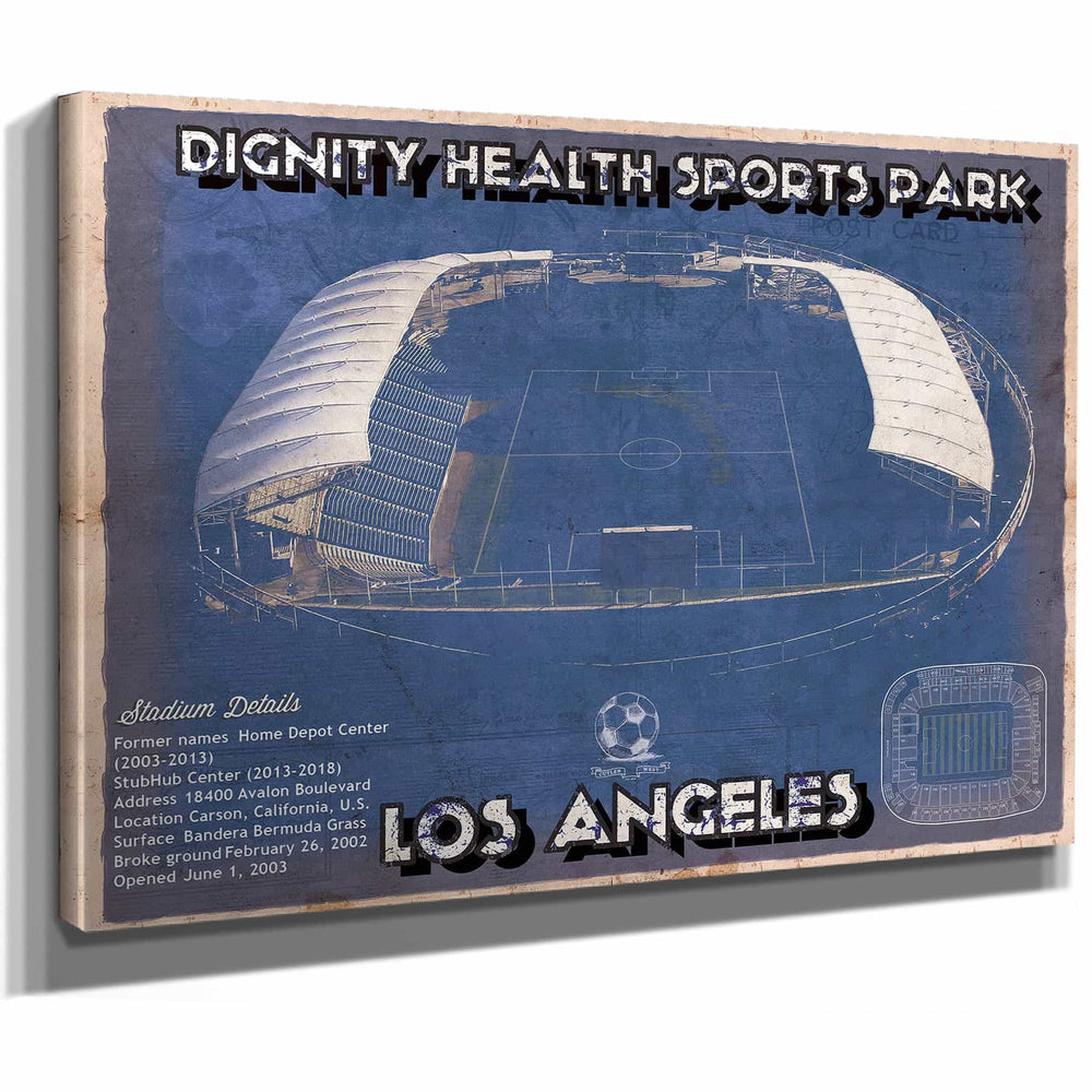 LAFC - Vintage Banc of California Stadium MLS Soccer Print