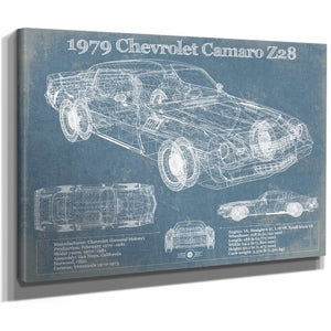 1979 Chevrolet Camaro Z28 Blueprint Vintage Auto Patent Print