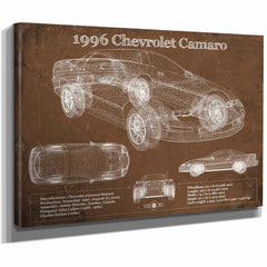 1996 Chevrolet Camaro Vintage Blueprint Auto Print