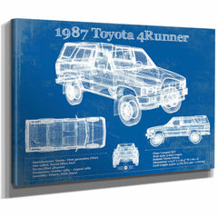 1987 Toyota 4runner Vintage Blueprint Auto Print