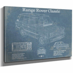 Range Rover Classic Vintage Blueprint Auto Print