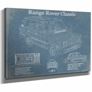 Range Rover Classic Vintage Blueprint Auto Print