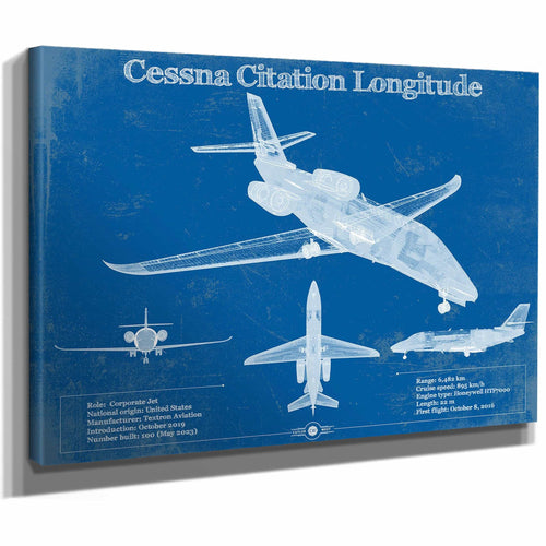 Cessna Citation Longitude Original Blueprint Art