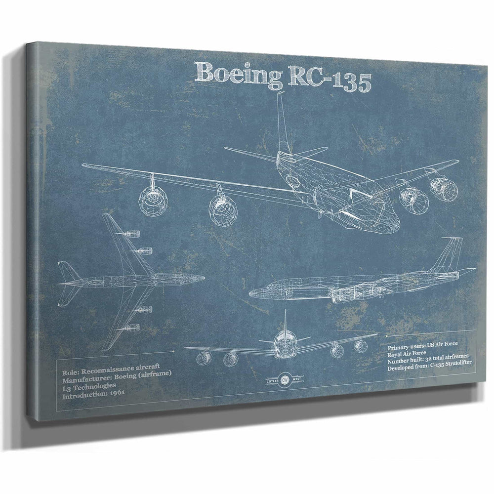 Boeing RC-135 Aviation Blueprint Print - Custom Pilot Name Can Be Added