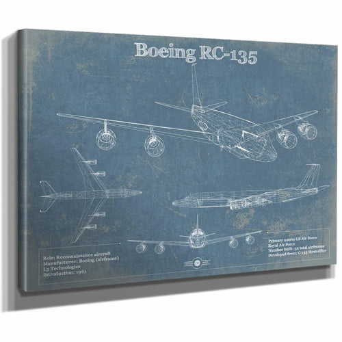 Boeing RC-135 Aviation Blueprint Print - Custom Pilot Name Can Be Added