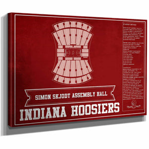 Simon Skjodt Assembly Hall Indiana Hoosiers Team Color NCAA Vintage Print