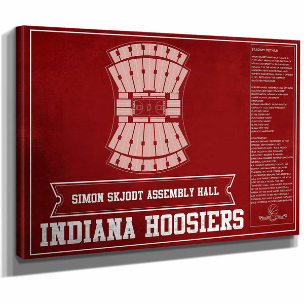 Simon Skjodt Assembly Hall Indiana Hoosiers Team Color NCAA Vintage Print