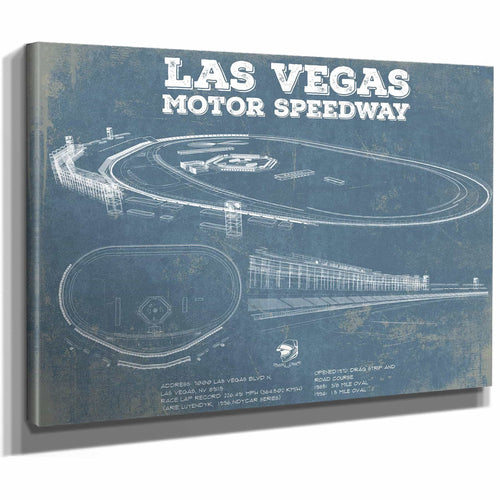 Las Vegas Motor Speedway Blueprint NASCAR Race Track Print