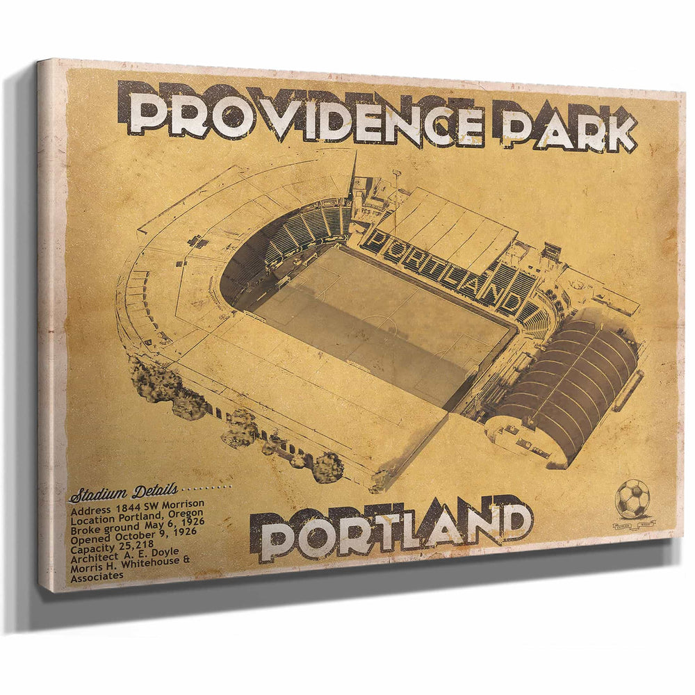 Portland Timbers F.C. - Providence Park Vintage MLS Soccer Print