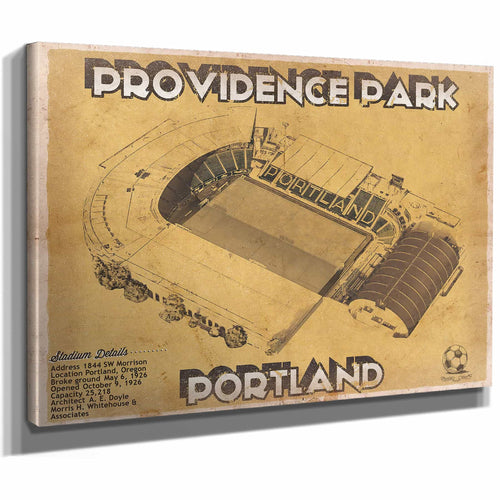 Portland Timbers F.C. - Providence Park Vintage MLS Soccer Print