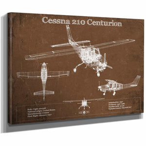 Cessna 210 Centurion Original Blueprint Art