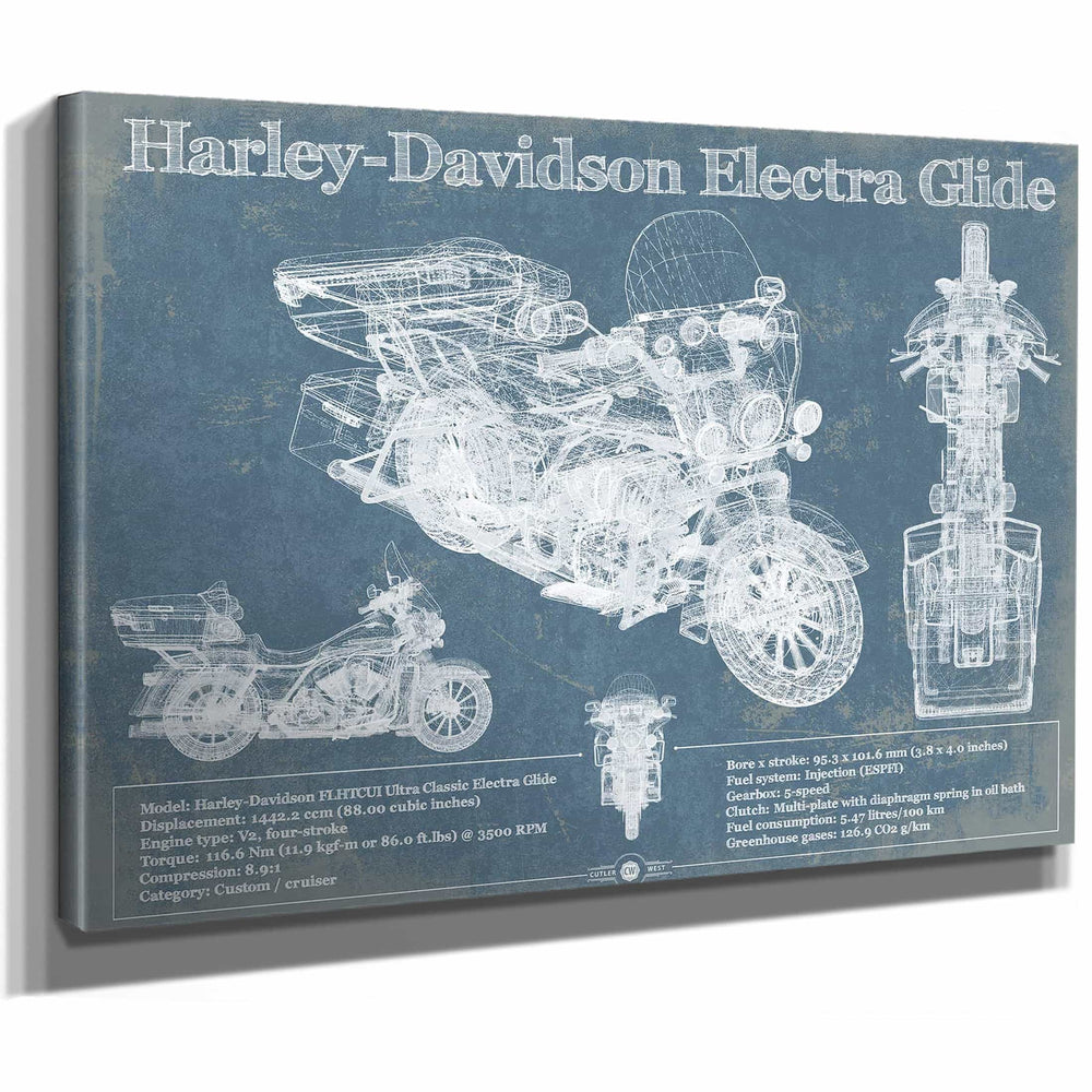 Harley-Davidson FLHTCUI Ultra Classic Electra Glide Vintage Motorcycle Patent Print